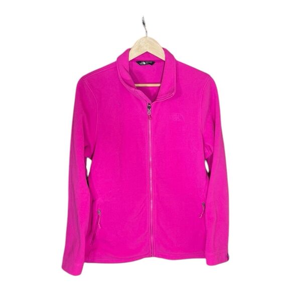 The North Face Jackets & Blazers - North Face Womens Pink Fushia Fleece Full Zip Pockets Size XL Jacket Coat